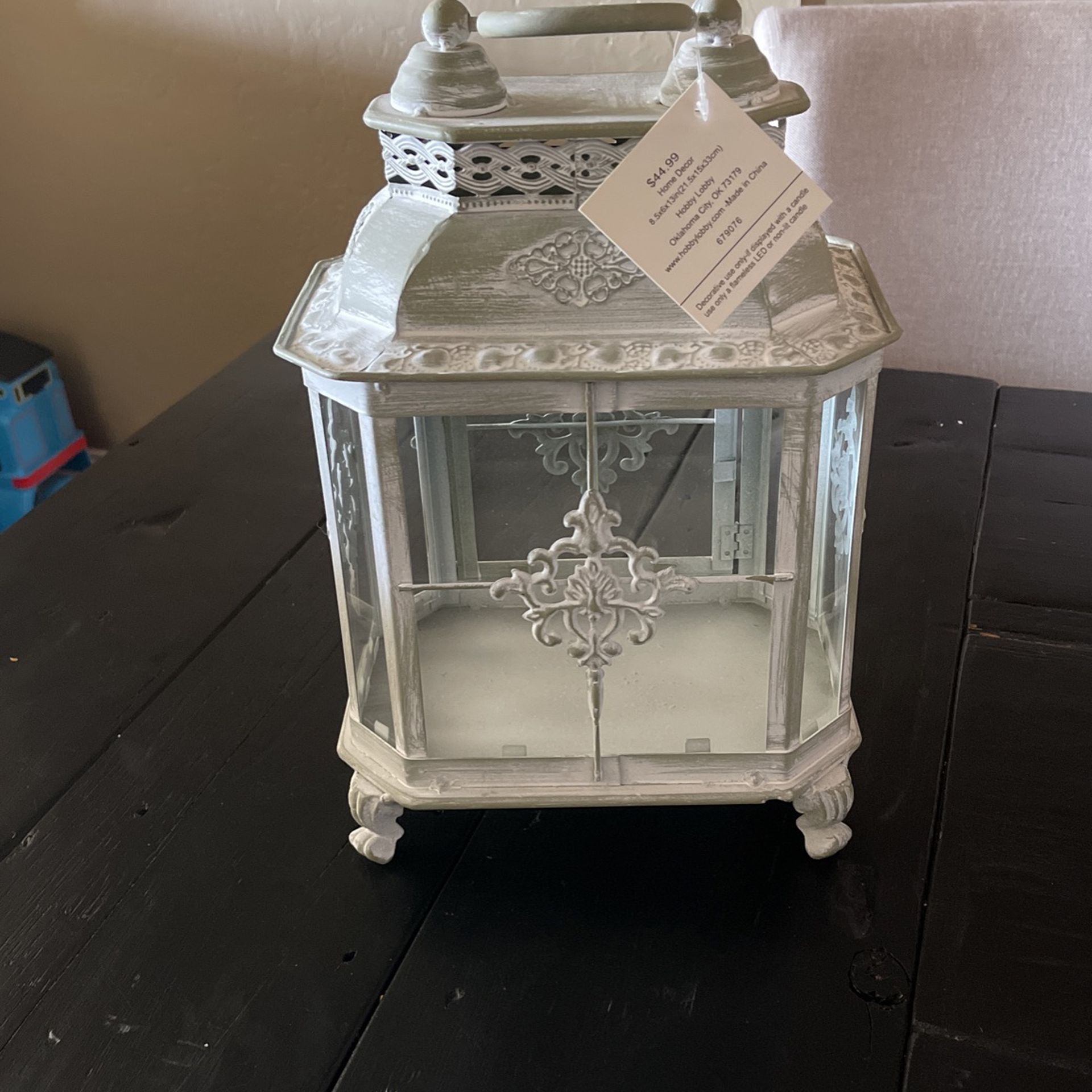 Gray Candle Or Twinkle Light Holder