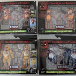 FNAF Five Nights At Freddys Jazwares Endo Series Bonnie Freddy Chica Foxy Set