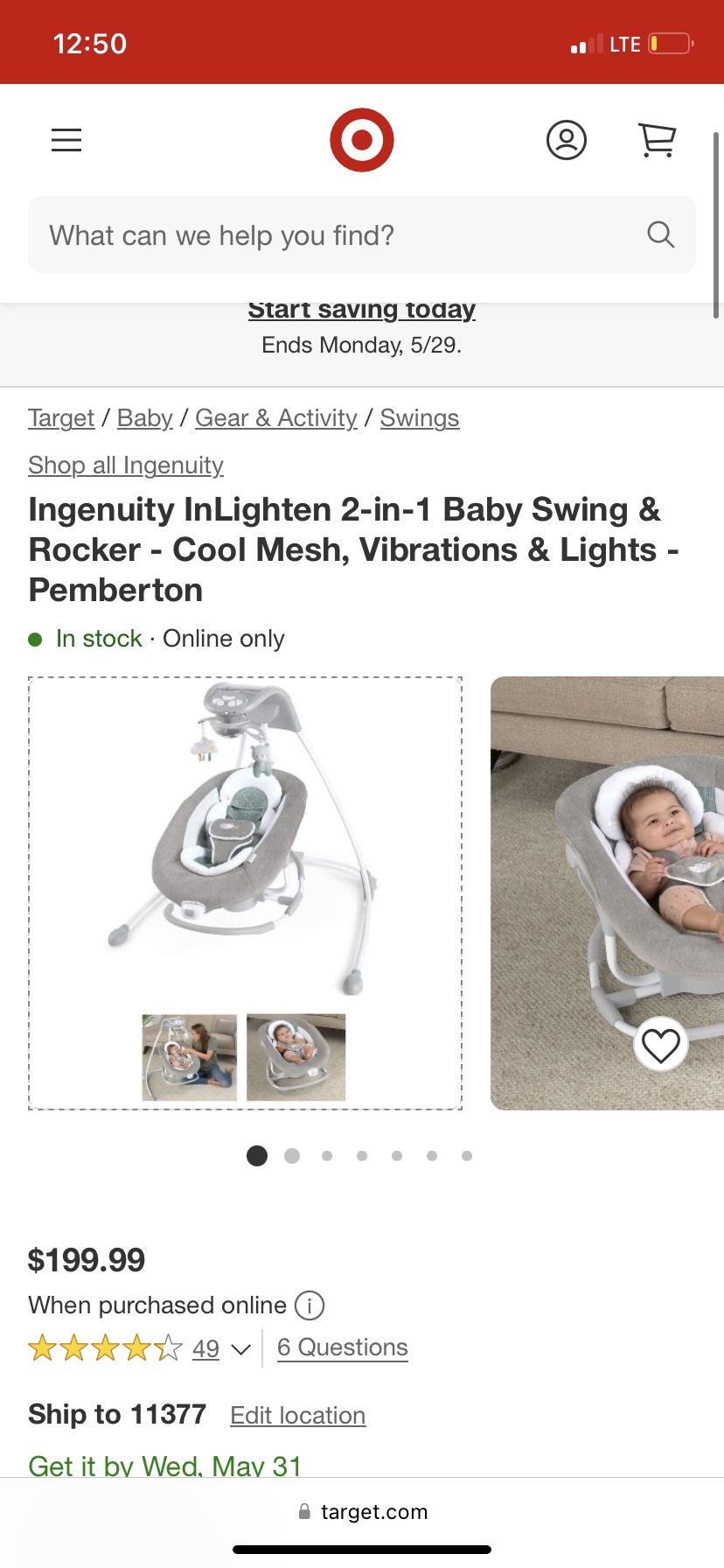 2 In 1 BABY SWING {ingenuity}