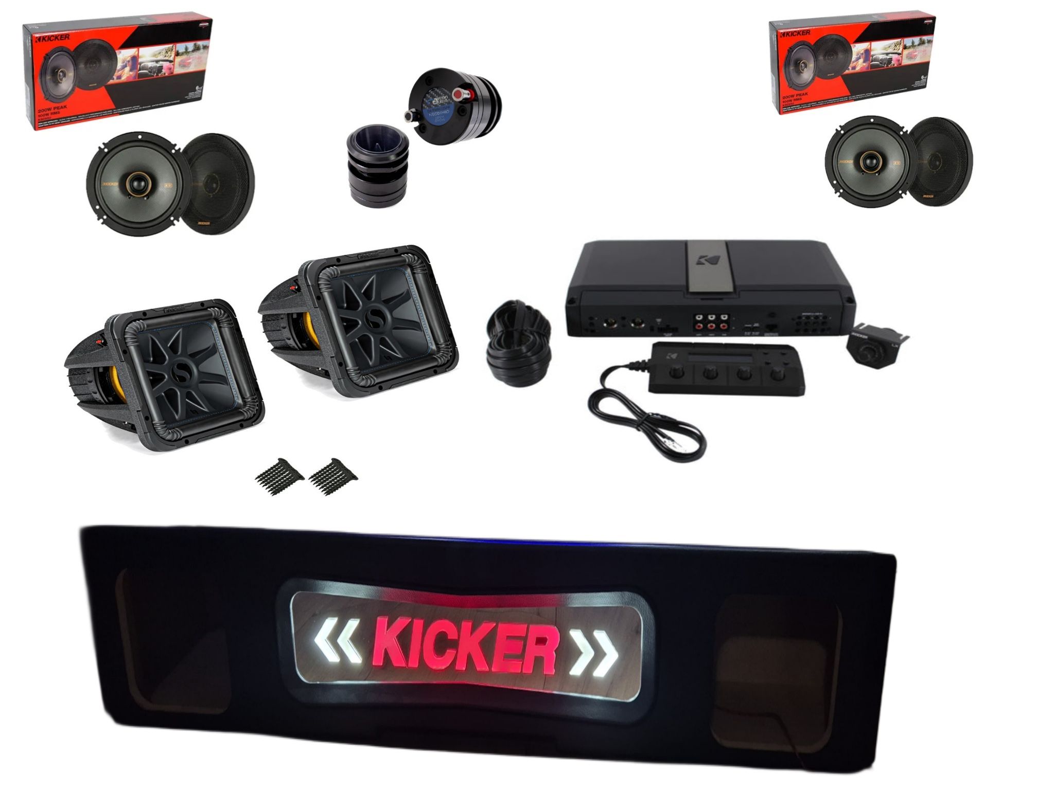 NEW BASS And VOICE PACKAGE KICKER AUDIO INSTALLED CHEVY SILVERADO GMC SIERRA 2019-2025