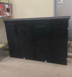 Outdoor TV Enclosure - Weatherproof Cabinet - Farmhouse Style - New