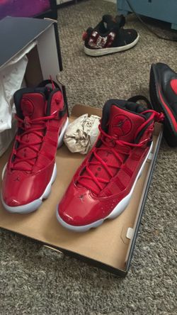 Red Jordan six rings straight out the box