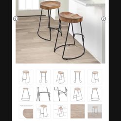 threshold hull Barstools NEW SET OF 2 