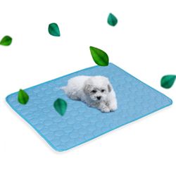 New! Pet Self Cooling Mat, Dog Cooling Mat, Summer Pet Cooling, Portable & Washable Pet Blanket for Kennel/Sofa/Bed/Floor, 28”x22”