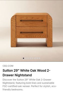 CB2 Sutton White Oak 29" Nightstand