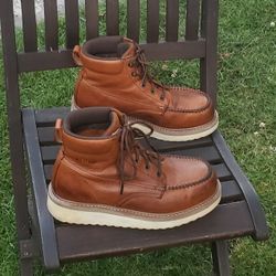 WOLVERINE  MEN MOC-TOE  STEEL /TOE  EH 6" WORK BOOTS MENS SIZE  9.5M