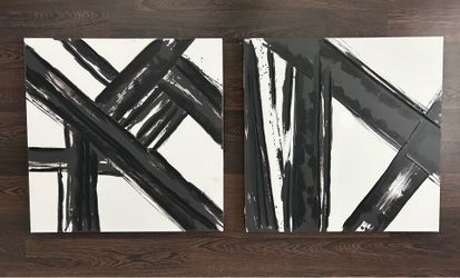 Abstract art (pair) 22”x22”