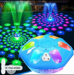 ProSplash 2026 Upgraded Pool Fountain,9000mah Rechargeable Floating Pool Fountain with Light Show