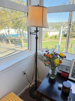 Bronze Swing Arm Floor Lamp