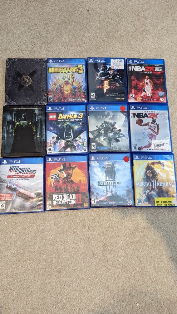 PlayStation 4 Games 12 Games Total LOT