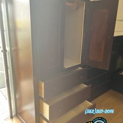 Brown Tall Closet Wardrobe Ropero Nuevo 