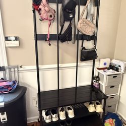 Metal Coat/Shoe Bench
