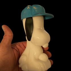 Avon Snoopy milk, glass perfume bottle