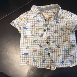 18m Boys Dinosaur Collared Shirt 