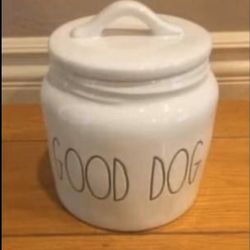Rae Dunn "GOOD DOG" Canister Treat Jar - Large 8x8~ Brand New