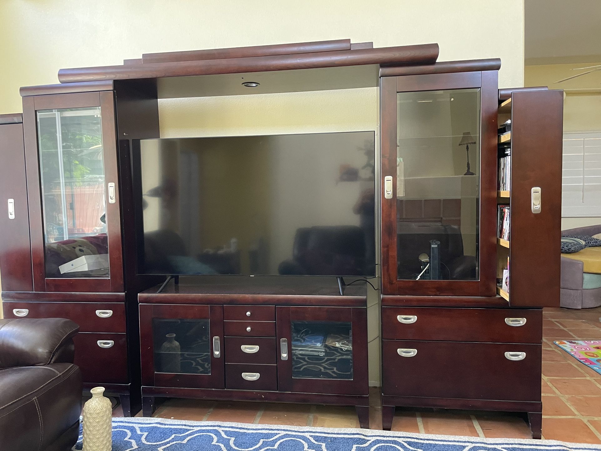 Entertainment Center Solid Cherry Wood