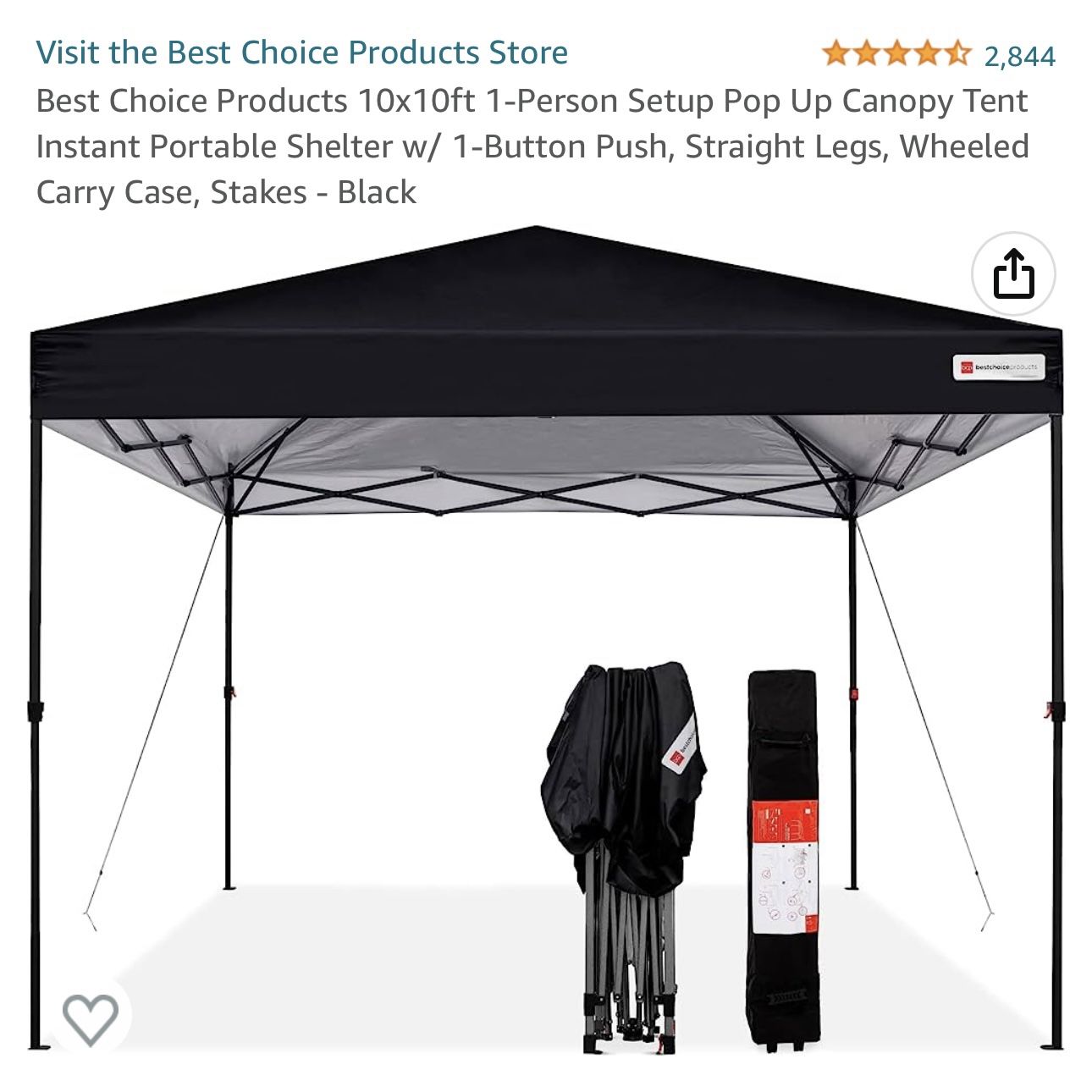 BCP One-Button Pop Up Canopy