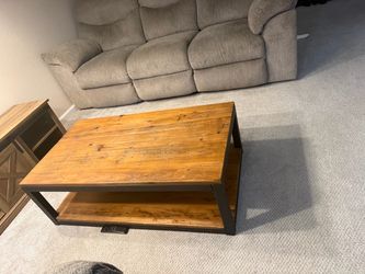Three decorative tables. coffee, shoe and side tables
