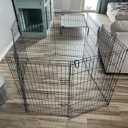 Dog Yard Crate and Large Cool bed