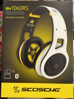 New in box Scosche RH1060RS Rockstar Edition Collectible Wireless Headphones