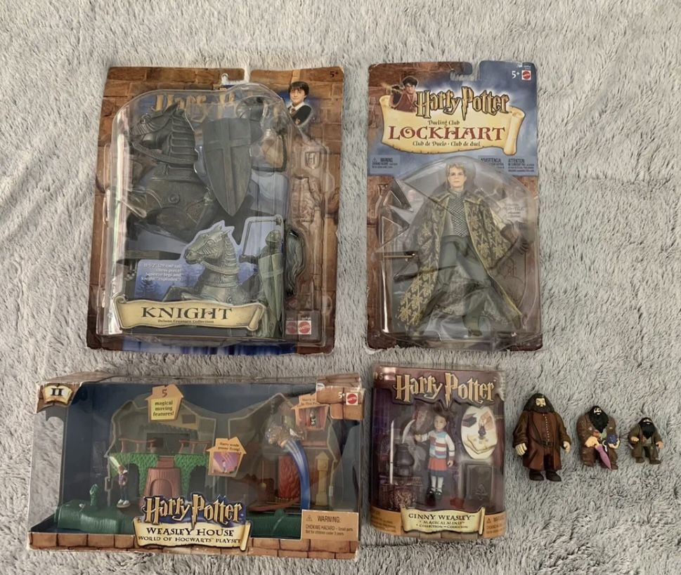 Harry Potter Variety Mattel Figures & Weasley Playhouse Bundle New! 