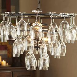 Pottery Barn Wine Glass Rack Chandelier 