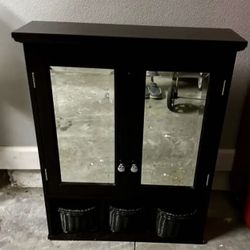 Wall Mounted Bathroom Storage With Mirror 