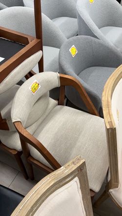 3 Upholstered Dining Armchair with Wood Frame