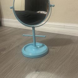 mini blue mirror