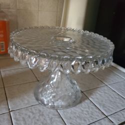 Crystal cake plate