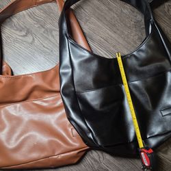 Two shoulder bags for sale (black and brown/orange)
