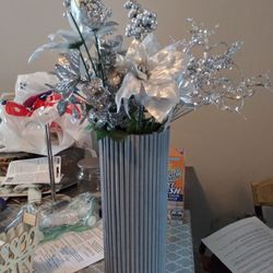 Handcrafted wooden dowel vase