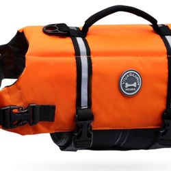 Orange Dog Life Jacket for Medium Dog