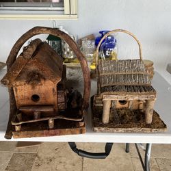 Casitas d Pajaritos d Madera para Decoracion