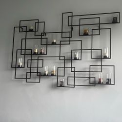 crate and barrel wall metal wall art candle 