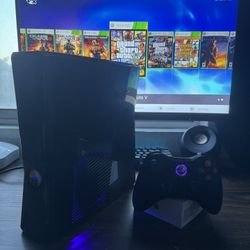 Xbox 360 Slim Modded With 25+ Preloaded Games Included! | RGH 3.0 | Purple LEDS | 250GB | Ready To Play!!