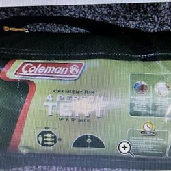 Coleman Crescent Rim 4 Person Tent 9x9 - 58” Height Retails 119.99