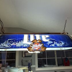 Miller Lite Pool Table Light