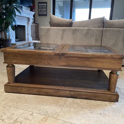 Sliding Glass Top Coffee Table-Like new