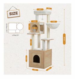 Cat tower with litter box enclosure