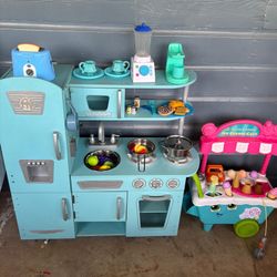 Kids Kraft Blue Wooden oven Accessories 