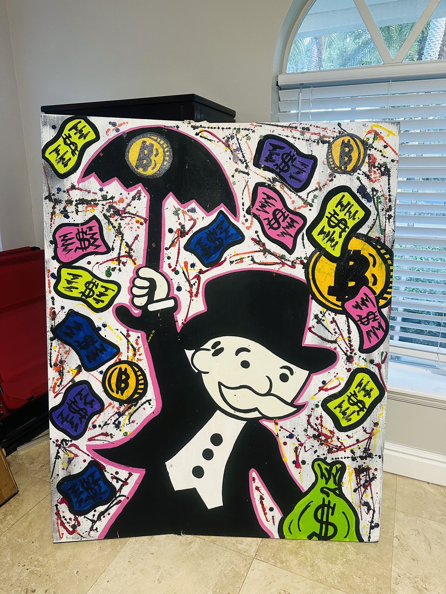 Bitcoin X Monop Original Painting 1 Of 1