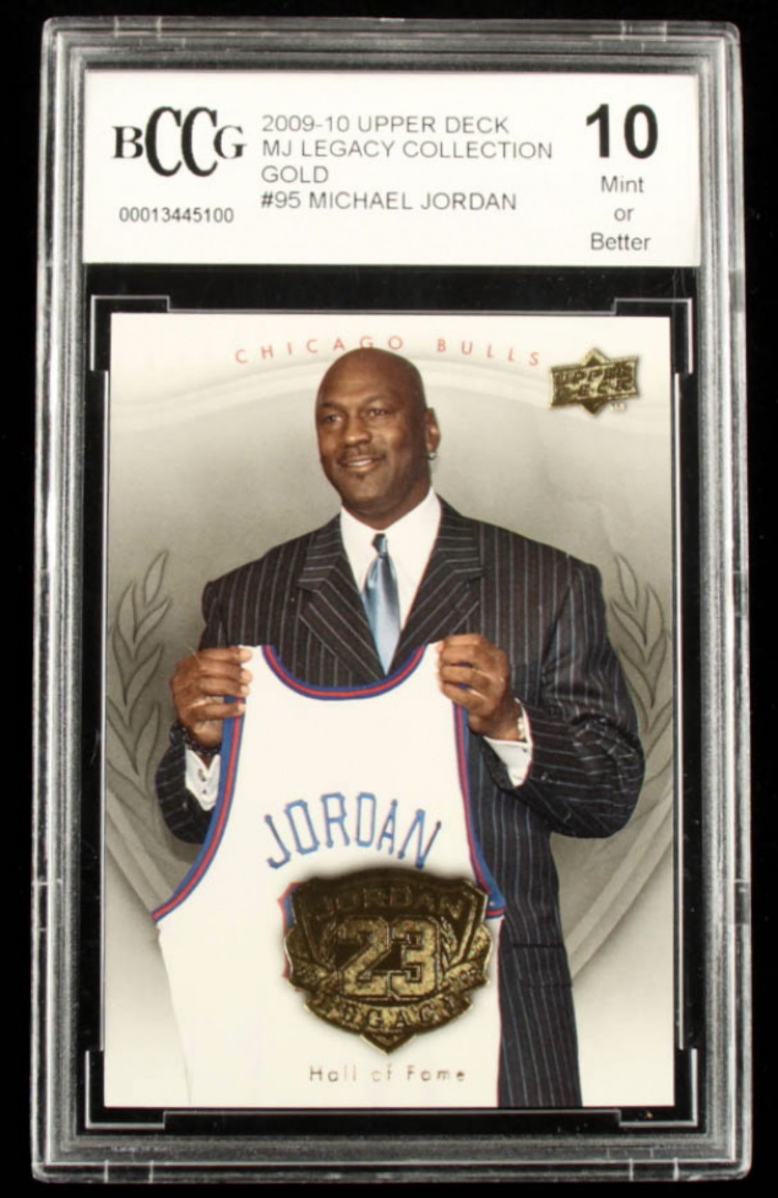 Michael Jordan 2009-10 Upper Deck Michael Jordan Legacy CollectMichael Jordan 2009-10 Upper Deck Michael Jordan Legacy Collection Gold #95 (BCCG 10) b