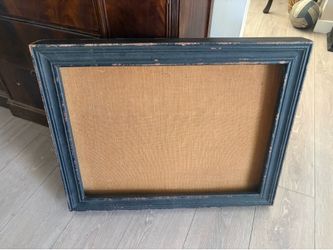 Vintage black and burlap cork vision office wall hanging