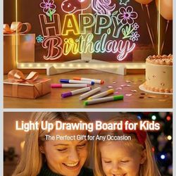 Acrylic LED Drawing Board for Kids, Acrylic Dry Erase Light-Up Drawing Board
