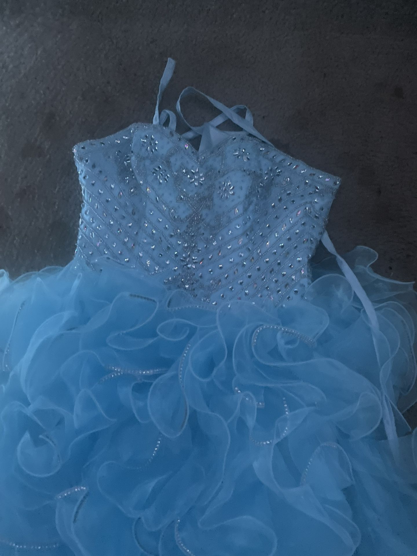 blue dress gemstone corset top size 8