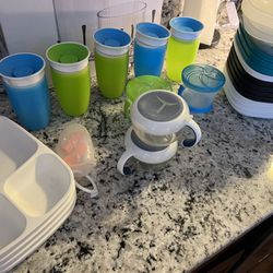 Lot Of Toddler Drink And Meal Items 