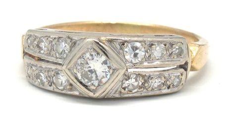 Ladies Gold/Diamond Band