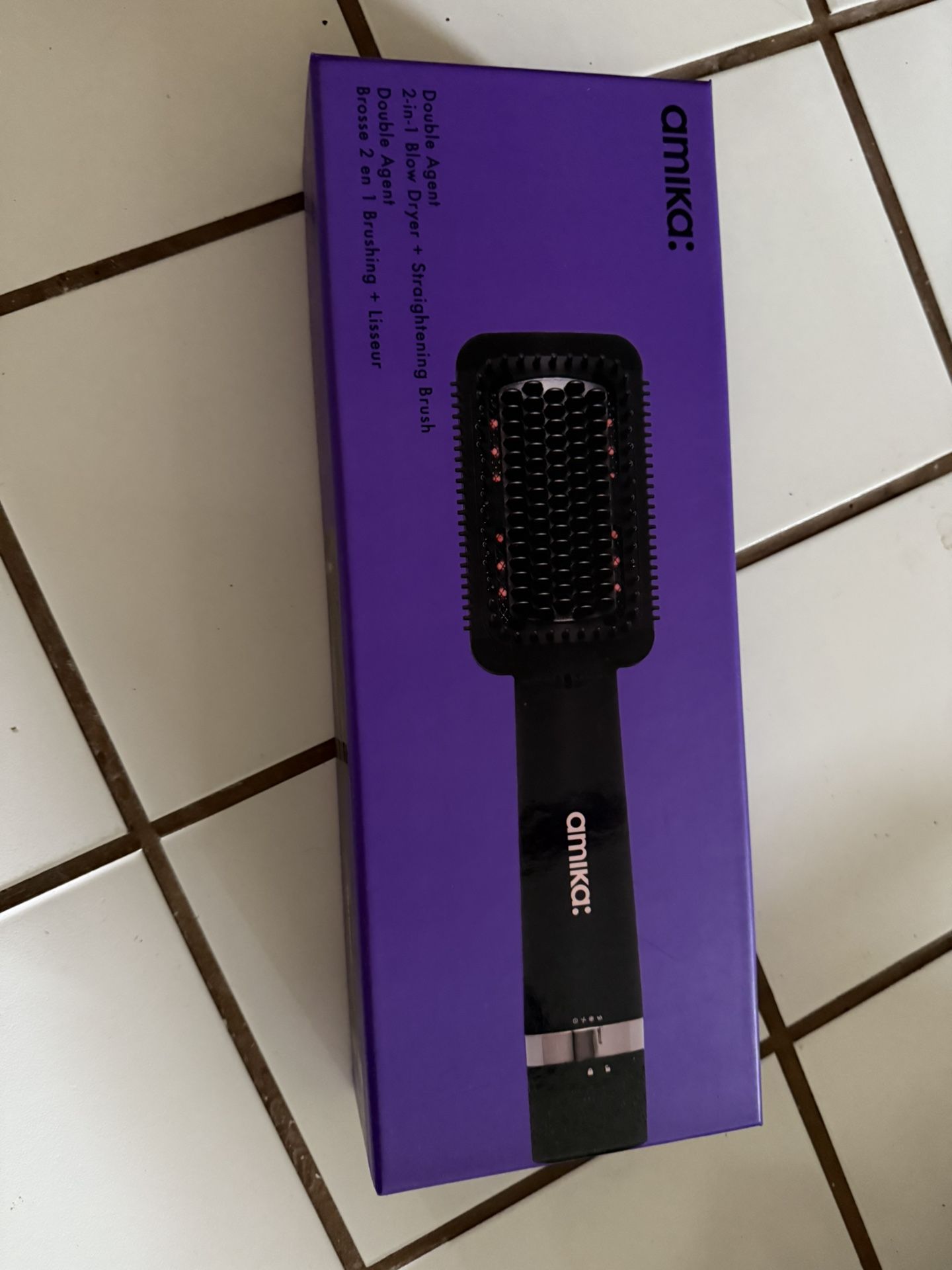 New Amika 2 In 1 Blow dryer And Straightening Brush