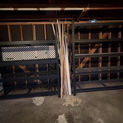 Two heavy duty steel Garage storage racks - Selling Together For $350